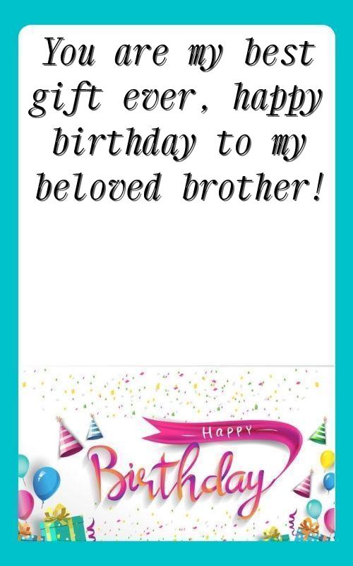 birthday cards for brother with name and photo